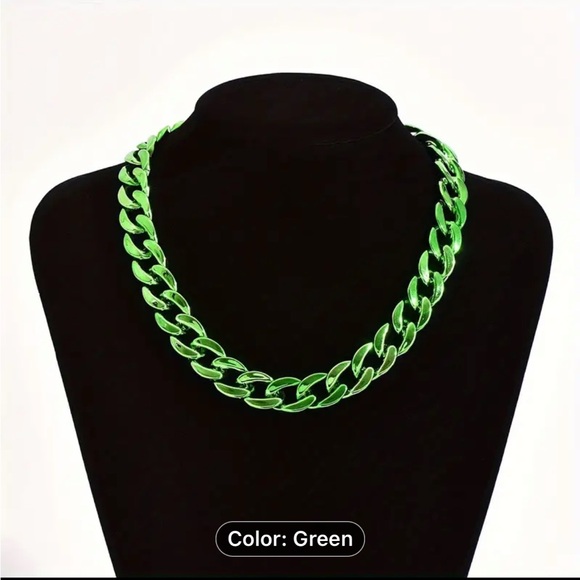Acrylic chic chain adjustable necklace - Picture 8 of 9